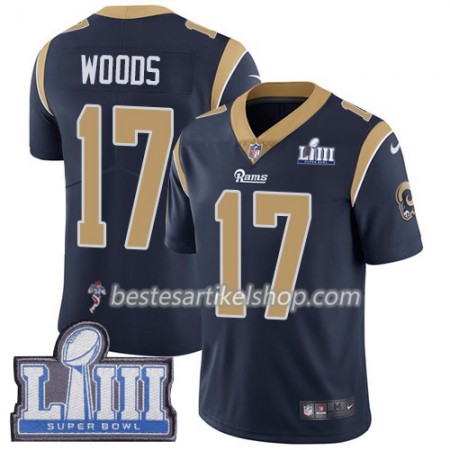 Herren Los Angeles Rams Trikot Robert Woods 17 Nike Blau 2019 Super Bowl LIII
